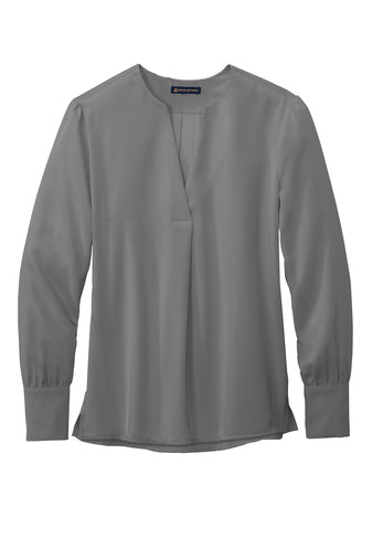 Ladies Brooks Brothers® Open-Neck Satin Blouse