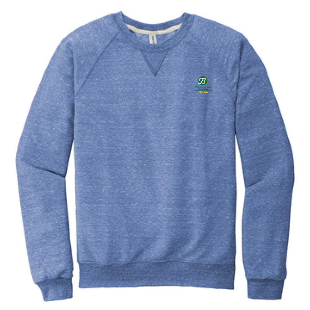 TBI Jerzees® Snow Heather French Terry Raglan Crew