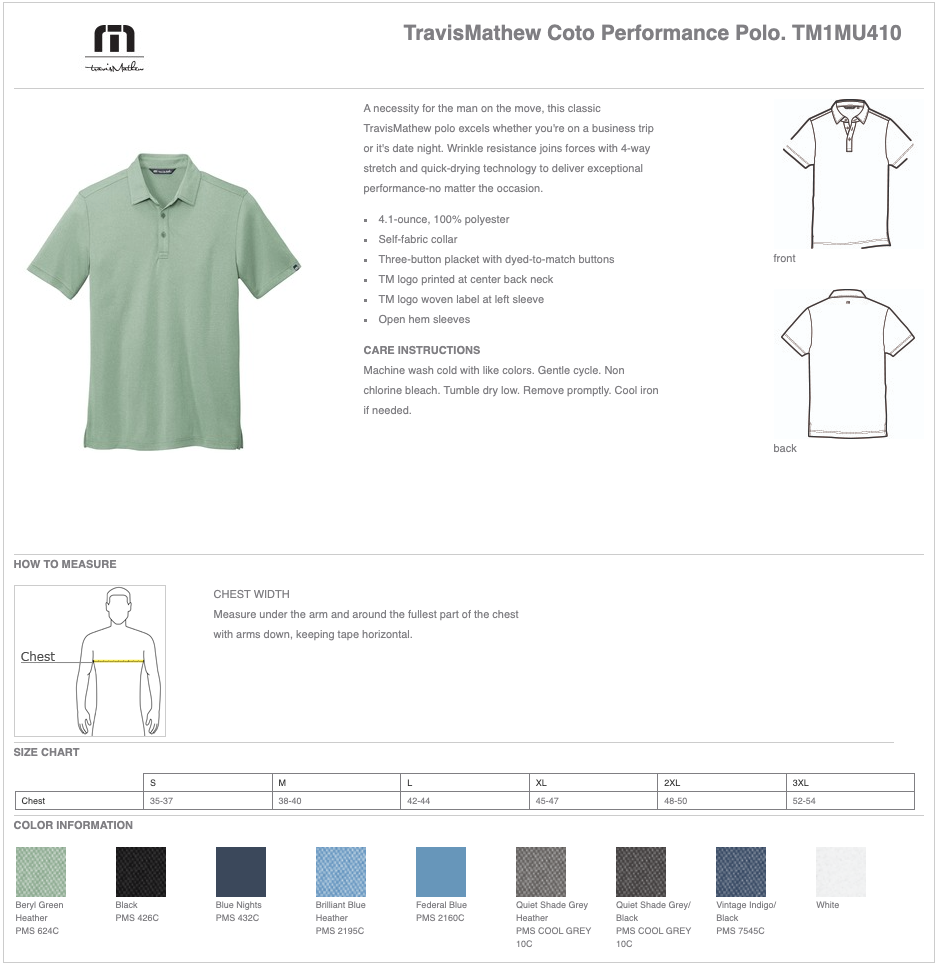 Men's TravisMathew Coto Performance Polo