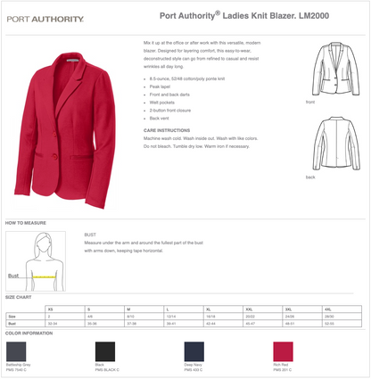 Ladies Port Authority® Knit Blazer