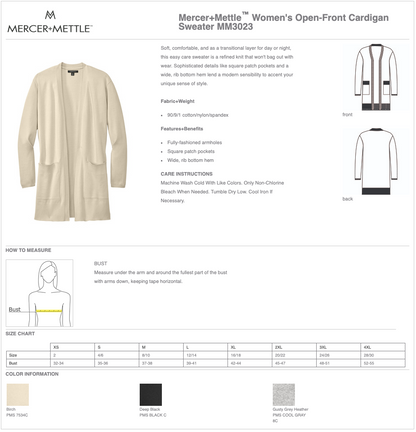 Ladies Mercer+Mettle™ Open-Front Cardigan Sweater