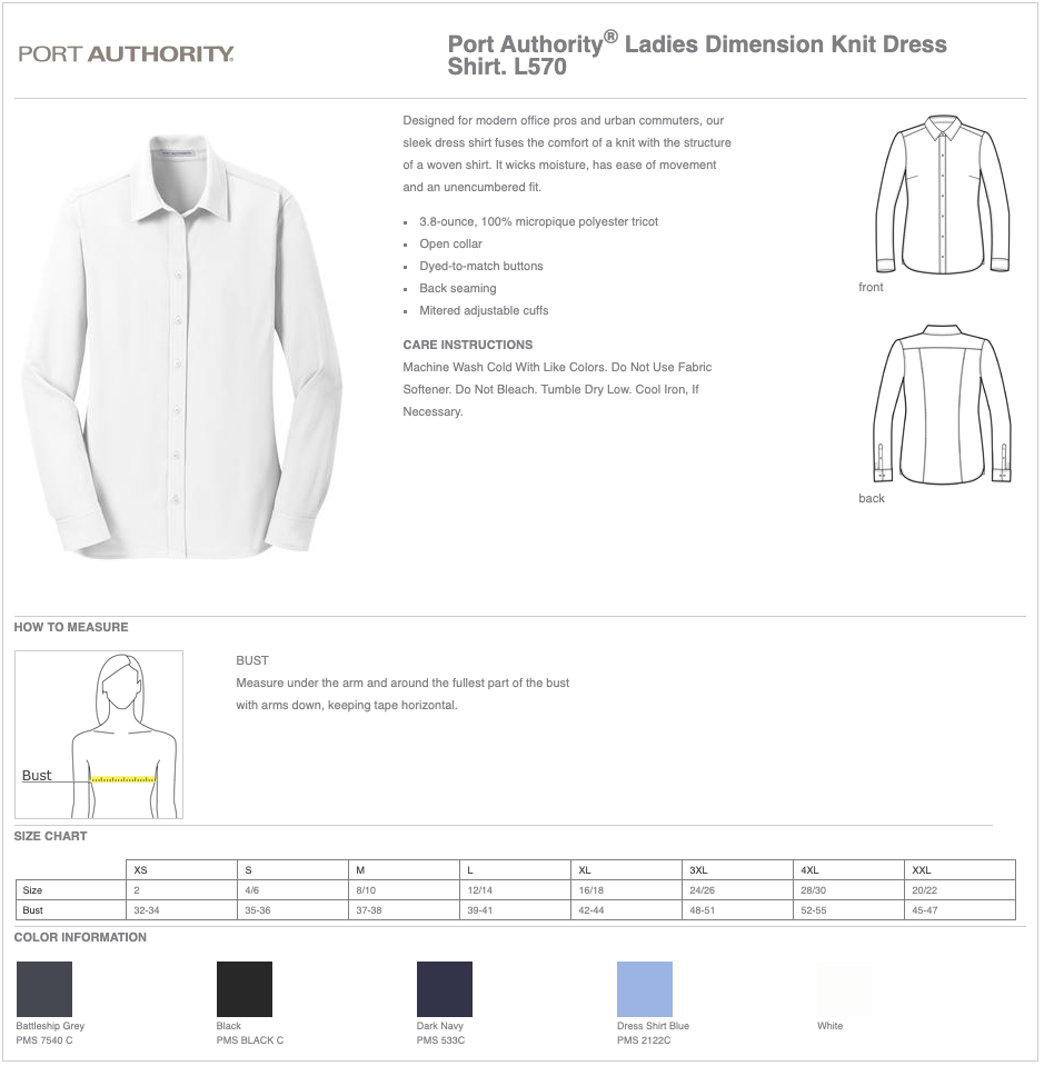 Ladies Port Authority® Dimension Knit Dress Shirt