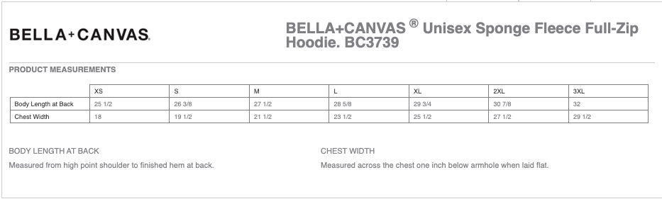 Men's BELLA+CANVAS ® Unisex Sponge Fleece Full-Zip Hoodie