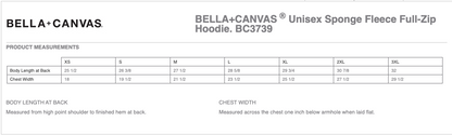 Men's BELLA+CANVAS ® Unisex Sponge Fleece Full-Zip Hoodie