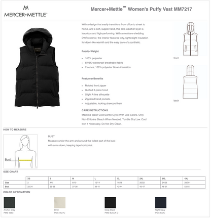 Ladies Mercer+Mettle™ Puffy Vest