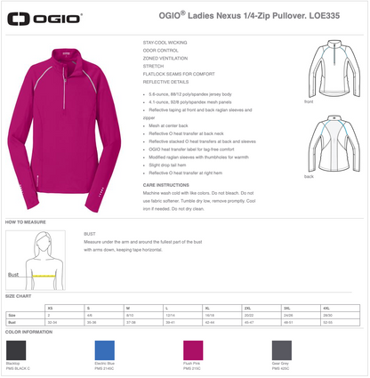 Ladies OGIO® Nexus 1/4-Zip Pullover