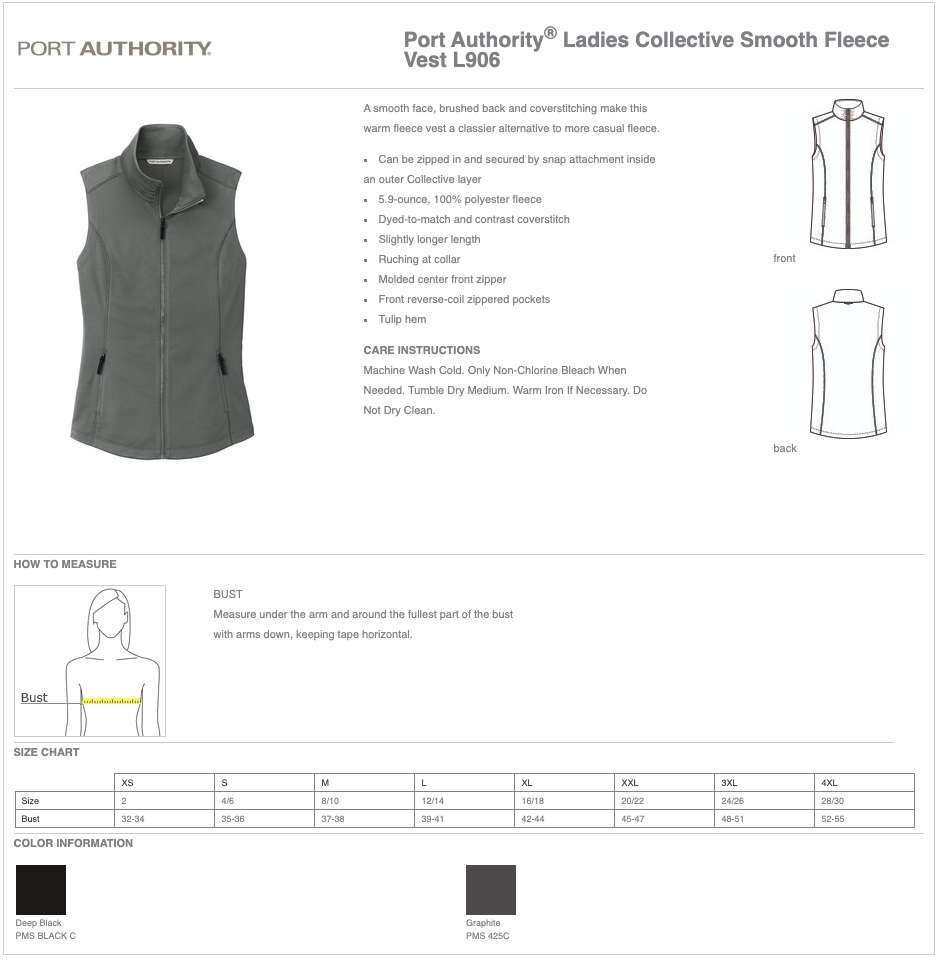 Ladies Port Authority® Collective Smooth Fleece Vest