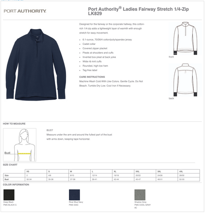 Ladies Port Authority® Fairway Stretch 1/4-Zip