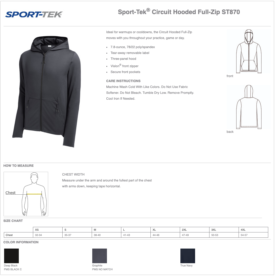 Men's Sport-Tek® Circuit Hooded Full-Zip