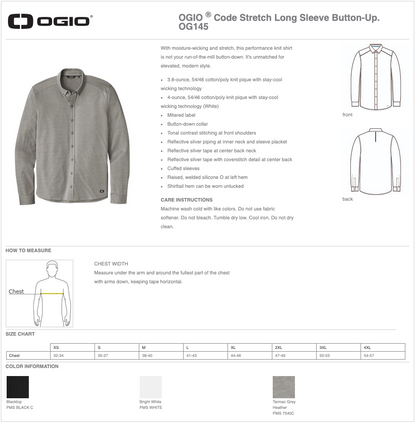 Men's OGIO ® Code Stretch Long Sleeve Button-Up