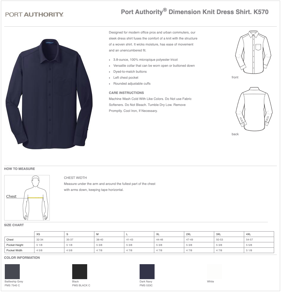 Men's Port Authority® Dimension Knit Dress Shirt