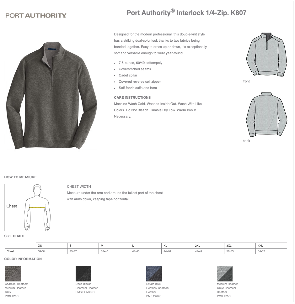 Men's Port Authority® Interlock 1/4-Zip